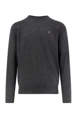 Grey merino wool sweater RALPH LAUREN | 710974148004GREYHTR